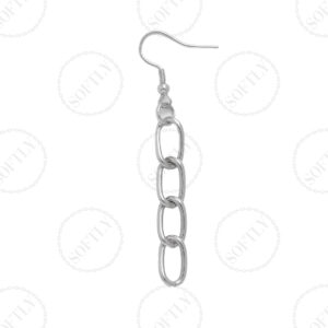 BIG SILVER CHAIN EARRINGS