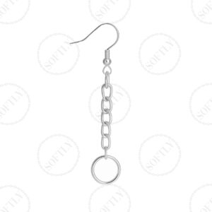 MINI HOOP WITH CHAIN EARRINGS