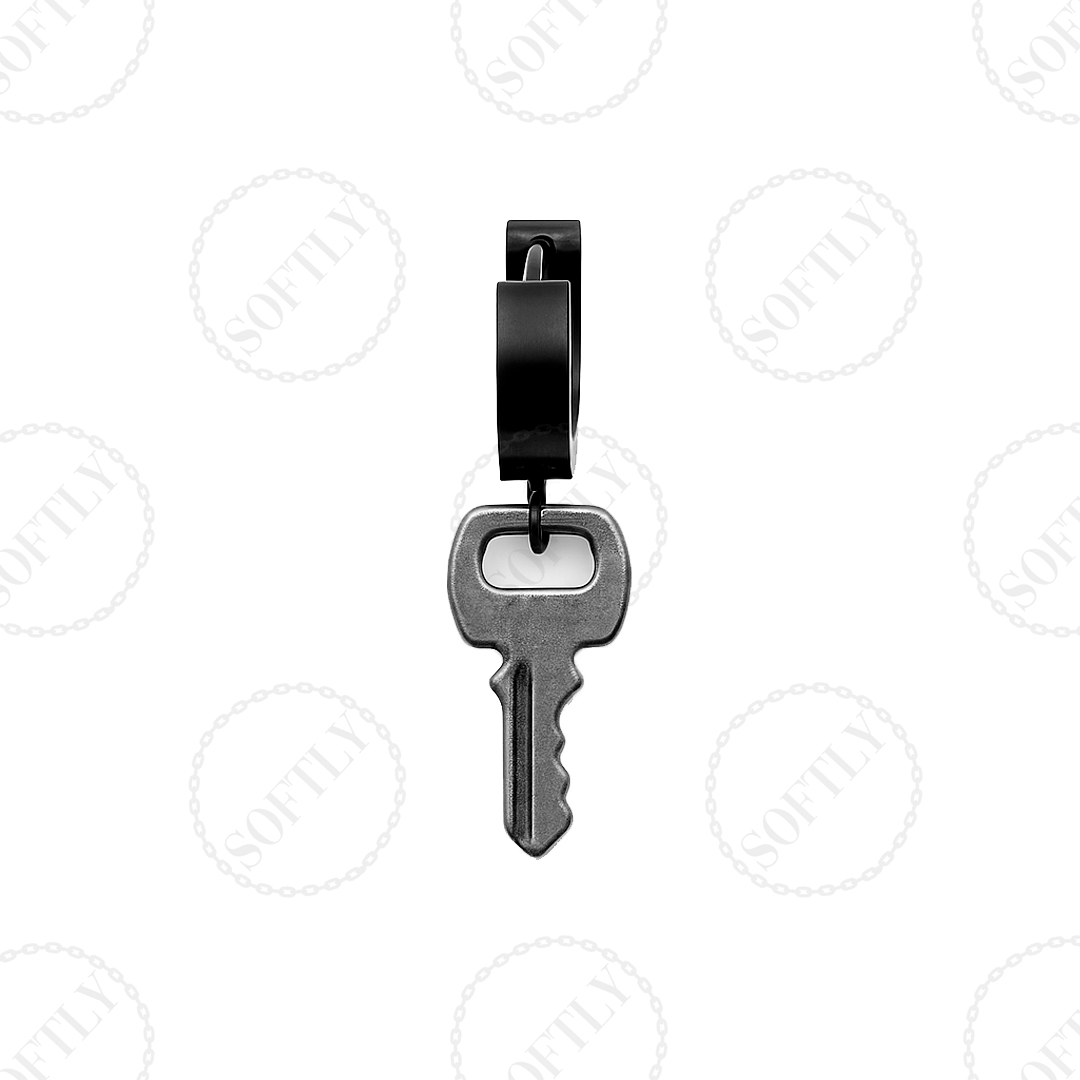 BLACK KEY EARRINGS - Imagen 2