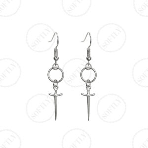 MINI HOOP & DAGGER EARRINGS