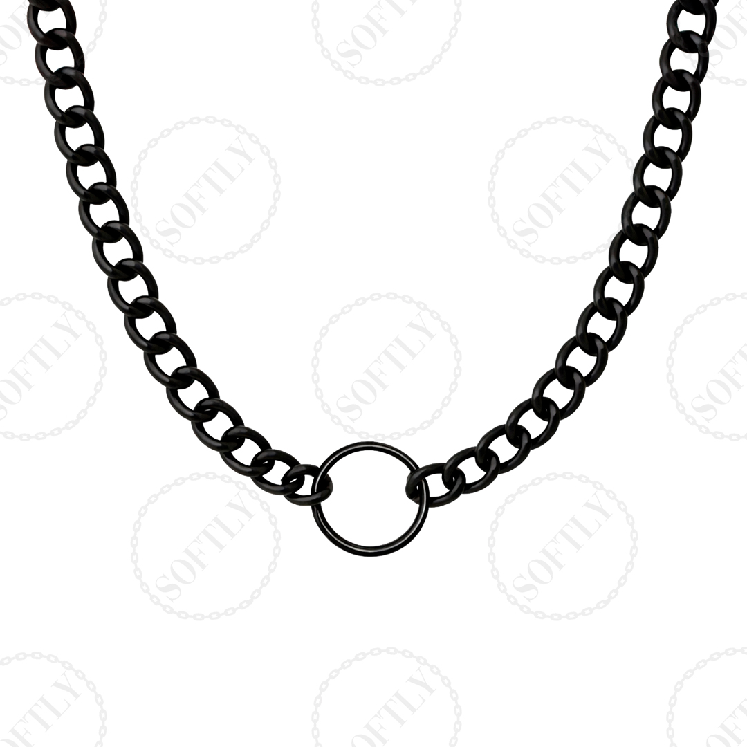 BLACK HOOP CHOKER