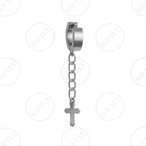 STEEL FAITH WITH CHAIN EARRINGS #1