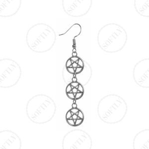MULTI INVERTED PENTAGRAM EARRINGS