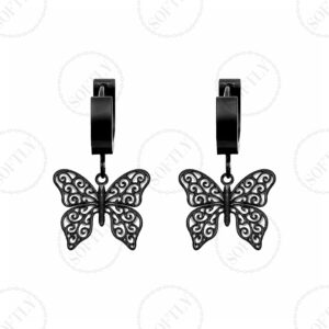 BLACK BUTTERFLY EARRINGS