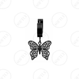 BLACK BUTTERFLY EARRINGS