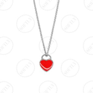 RED TIFFANY'S HEART CHAIN