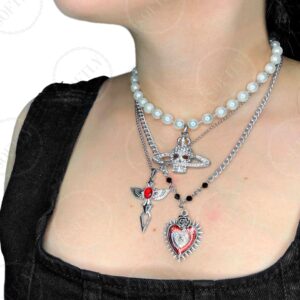 THE SKULL ORB PEARLS NECKLACE