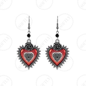 THE ROSE RED EYE EARRINGS