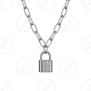 PADLOCK WITH RECTANGULAR CHAIN
