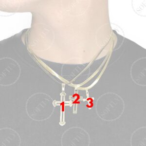 GOLDEN SNAKE CHAIN WITH CROSS