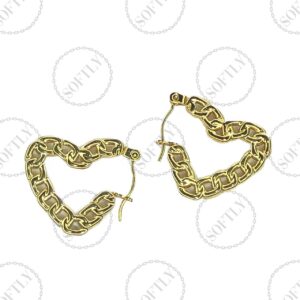 GOLD CHAIN HOOPS