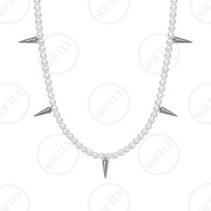 SPIKES YOU PEARLS NECKLACE