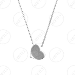 STEEL XL HEART NECKLACE