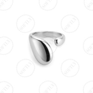 SILVER TEAR RING