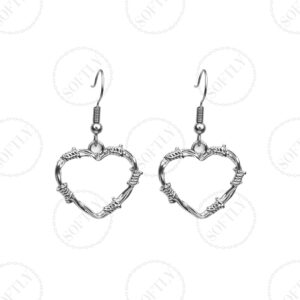 FENCE HEART EARRINGS