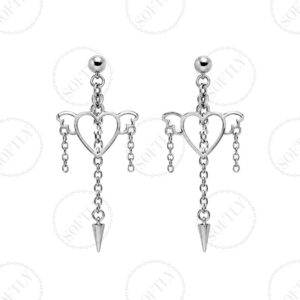 WINGED HEART EARRINGS