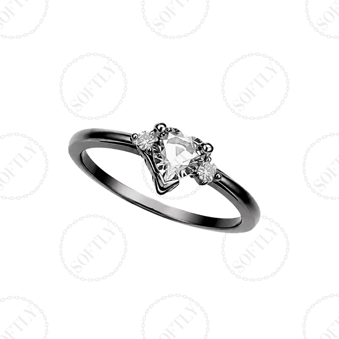 DARK ROMANCE SOLITAIRE RINGS - Imagen 6