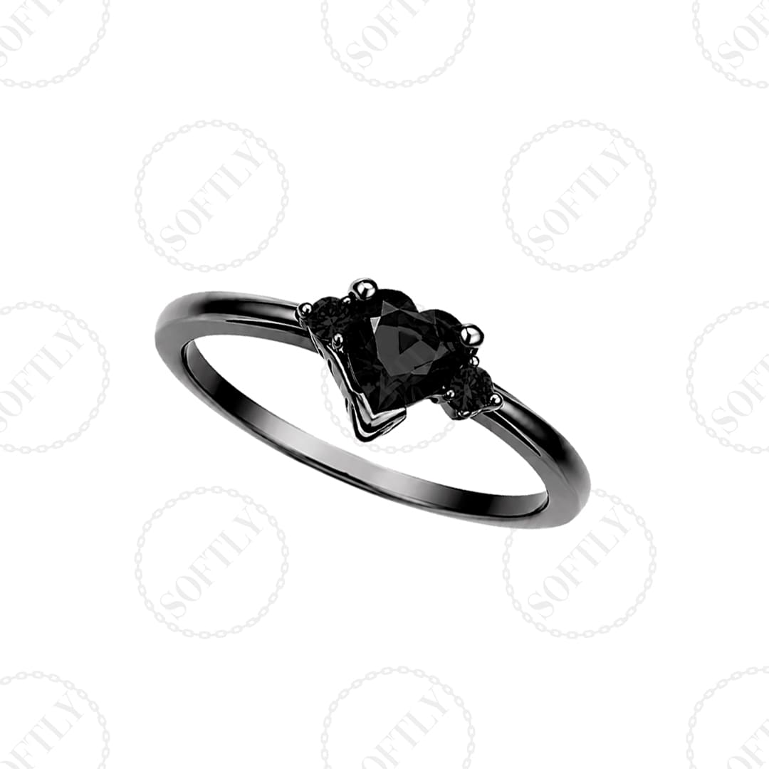 DARK ROMANCE SOLITAIRE RINGS - Imagen 5