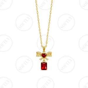 GEM RIBBON NECKLACE