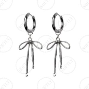 SILVER RIBBON EARRINGS