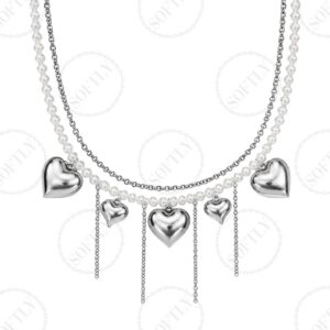 HEARTBIT PEARLS NECKLACE