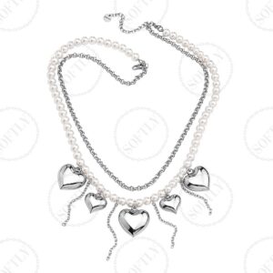 HEARTBIT PEARLS NECKLACE